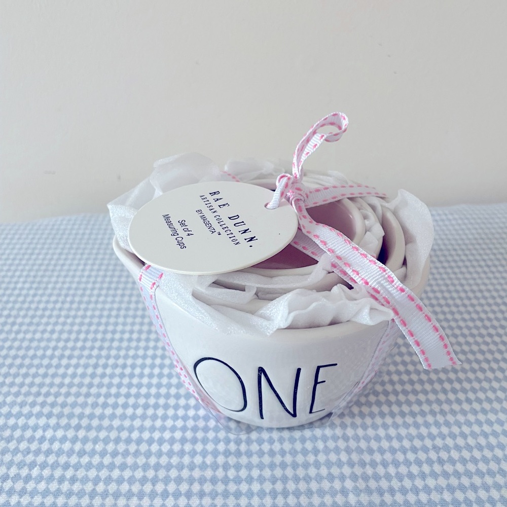 Rae Dunn Measuring Cups Pink Inside
